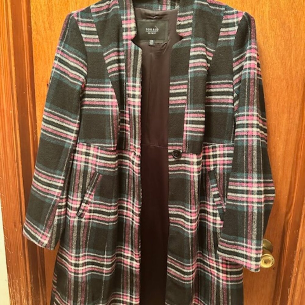 Torrid plaid coat size 00